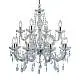 Lampadario Classico Marie Therese Acciaio Cromo Acrilico Trasparente 12 Luci E14