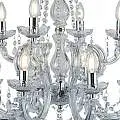 Lampadario Classico Marie Therese Acciaio Cromo Acrilico Trasparente 12 Luci E14 | SearchLight