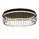 Plafoniera Contemporanea Circolo Alluminio Bianco Silicone Nero Led 46W 3000K