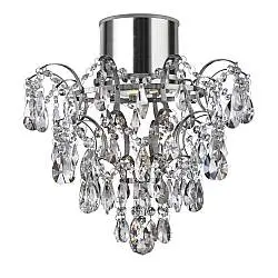Lampada a Soffitto Classica Bella Acciaio Cromo Vetro 1 Luce Gu10