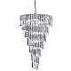 Lampadario Contemporaneo Sigma Acciaio Cromo Policarbonato 9 Luci E14