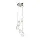Lampadario Contemporaneo Ciclon Acciaio Cromo Vetro Trasparente Led 27W 3000K
