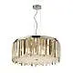 Lampadario Contemporaneo Clarissa Acciaio Cromo Vetro Bianco 5 Luci E14