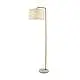 Piantana Contemporaneo Gallow Marmo Bianco Metallo Oro Tessuto Bianco 1 Luce E27