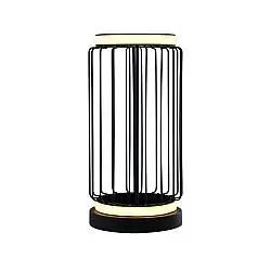 Abatjour Contemporaneo Circolo Alluminio Bianco Silicone Nero Led 12W 3000K