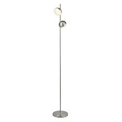 Piantana Contemporaneo Tully Acciaio Argento Policarbonato Led 12W 3000K