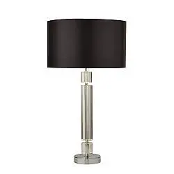 Lampada Da Scrivania Contemporanea Kylie Vetro Cromo Acciaio Nero 1 Luce E27