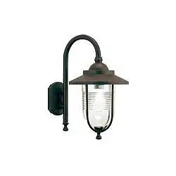 Applique Gran. In Basso Esterno Porto Alluminio Termoplastica Ruggine 1 Luce E27