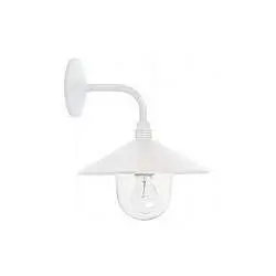 Applique Da Esterno Contemporanea Spectre Alluminio E Vetro Bianco 1 Luce E27