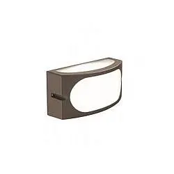 Applique Esterno Contemporanea Dive Alluminio E Termoplastica Caffè 1 Luce E27