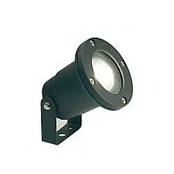 Faretto Da Esterno Moderno Spot Alluminio E Vetro Nero 1 Luce Gu10