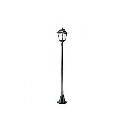 Palo Da Esterno Contemporaneo H175Cm Quadrata Alluminio E Vetro Nero 1 Luce E27