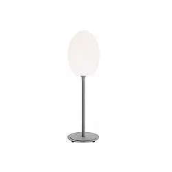 Piantana Esterno Contemporaneo Egg Termoplastica E Porcellana Grigio 1 Luce E27