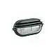 Applique Grande Esterno Palpebra Ovale Alluminio E Vetro Nero 1 Luce E27