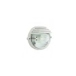 Applique Piccola Esterno Palpebra Tonda Alluminio E Vetro Bianco 1 Luce E27