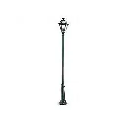 Palo Da Esterno Contemporaneo 241Cm Elegance Alluminio E Vetro Grigio 1 Luce E27