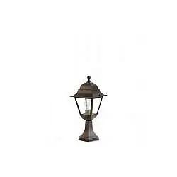 Paletto Da Cancello Contemporaneo Old Alluminio E Vetro Nero 1 Luce E27