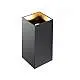 Applique Da Esterno Moderna Tower Alluminio E Vetro Nero E Oro Led 6,6W 3000K