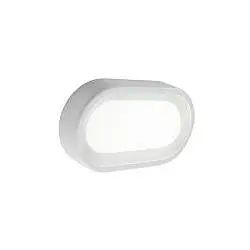 Plafoniera Esterno Moderna Orion Alluminio E Termoplastica Bianco Led 9W 4000K