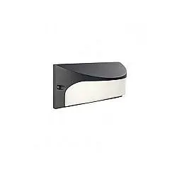 Applique Da Esterno Moderna Dome Alluminio E Termoplastica Grigio Led 10W 4000K