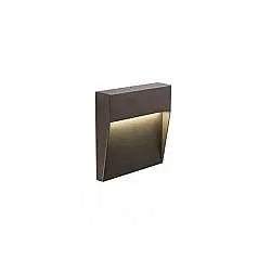 Applique Esterno Moderna Geo Square Alluminio E Termoplastica Caffè Led 3W 4000K