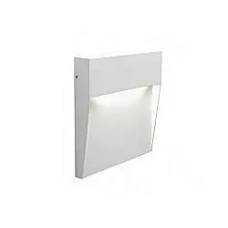 Applique Da Esterno Geo Square Alluminio E Termoplastica Bianco Led 6W 4000K