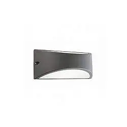 Applique Da Esterno Moderna Lhasa Alluminio E Termoplastica Grigio Led 10W 4000K