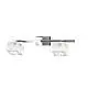 Applique Contemporanea Metropolitan Metallo Cromo Vetro Trasparente 2 Luci G9