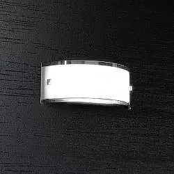 Applique Contemporanea Linear Metallo E Vetro Bianco 1 Luce E27 30Cm
