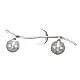 Applique Contemporanea Orizz Super Ball Metallo Cromo Vetro Pirex 2 Luci G9
