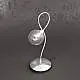 Lampada Scrivania Contemporanea Super Ball Metallo Cromo Vetro Pirex 1 Luce G9