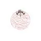 Plafoniera Contemporanea Moon Metallo Cromo Vetro Rosso 1 Luce E27 D.30Cm
