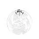 Plafoniera Contemporanea Moon Metallo Cromo Vetro Bianco 1 Luce E27 D.40Cm