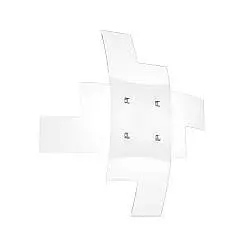 Plafoniera Moderna Tetris Metallo Bianco Vetro 4 Luci E27B55Cm