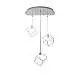 Sospensione Moderna Frame Metallo Cromo 3 Luci G9