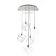 Sospensione Moderna Frame Metallo Cromo 5 Luci G9