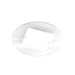 Plafoniera Contemporanea Round Metallo Bianco Vetro 2 Luci E27 D.52Cm