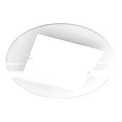 Plafoniera Contemporanea Round Metallo Bianco Vetro 4 Luci E27 D.75Cm