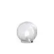 Lampada Contemporanea Glitter Metallo Cromo Vetro Soffiato Trasp 1 Luce E27 25Cm
