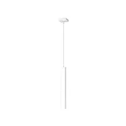 Sospensione Moderna Square Tube Metallo Bianco 1 Luce Gu10