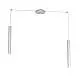 Sospensione Moderna Round Tube Metallo Grigio 2 Luci Gu10