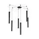 Sospensione Moderna Round Tube Metallo Grigio Antracite 6 Luci Gu10