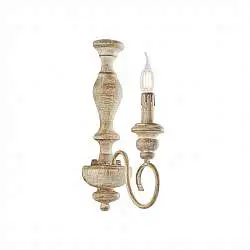 Applique Shabby Chic Cascina Bianco Tortora Vintage 1 Luce E14