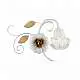 Applique Arte Povera Cesto Metallo Bianco E Oro 1 Luce E14